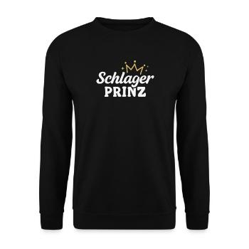 Schlager Prinz Schlagerparty - Unisex Pullover - Schwarz - Vorne - Alina (178cm) & Michal (187cm)