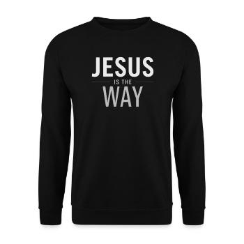 Jésus est la voie - Sweat-shirt Unisexe - noir - Devant - Alina (178cm) & Michal (187cm)