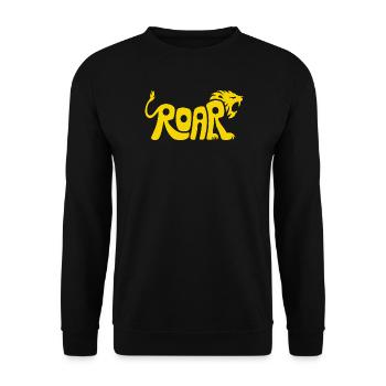 Design des lettres Lion Roar - Sweat-shirt Unisexe - noir - Devant - Alina (178cm) & Michal (187cm)