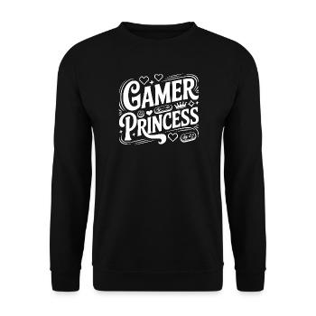 Gamer Princess - Unisex Sweatshirt - black - Front - Alina (178cm) & Michal (187cm)