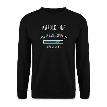Kardiologe Ausbildung Medizinstudium Arzt Medizin - Unisex Pullover - Schwarz - Vorne - Alina (178cm) & Michal (187cm)