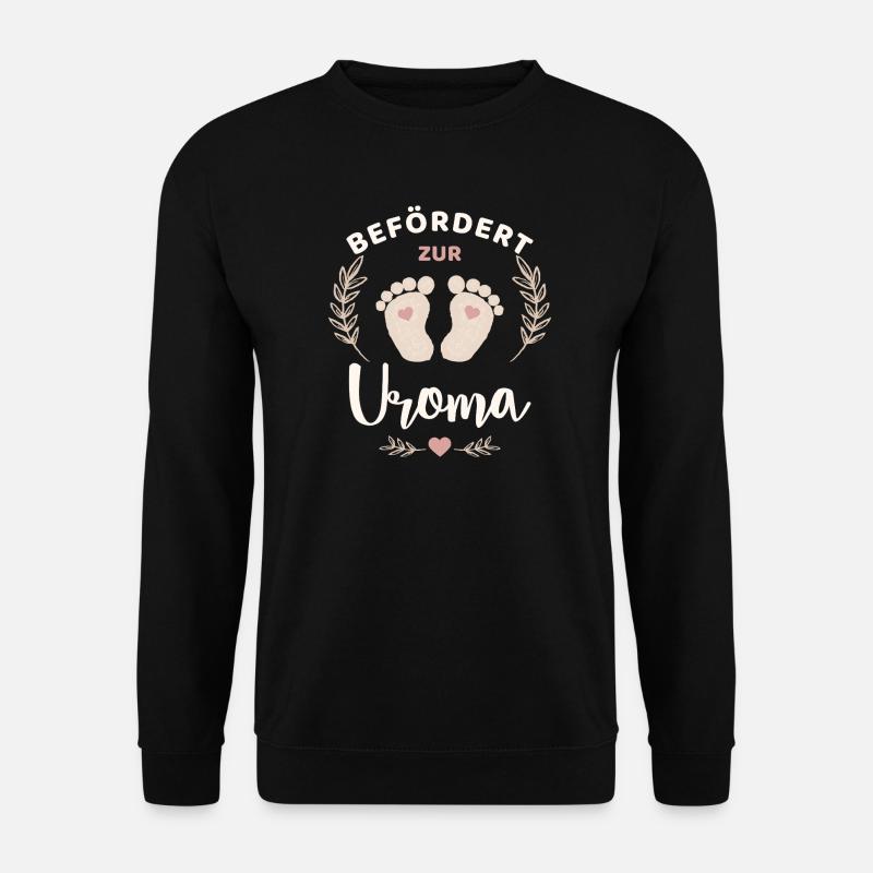 Befördert zur Uroma Frischgebackene Urgroßmutter - Unisex Pullover - Schwarz