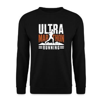 Course d’ultramarathon en détresse - Sweat-shirt Unisexe - noir - Devant - Alina (178cm) & Michal (187cm)