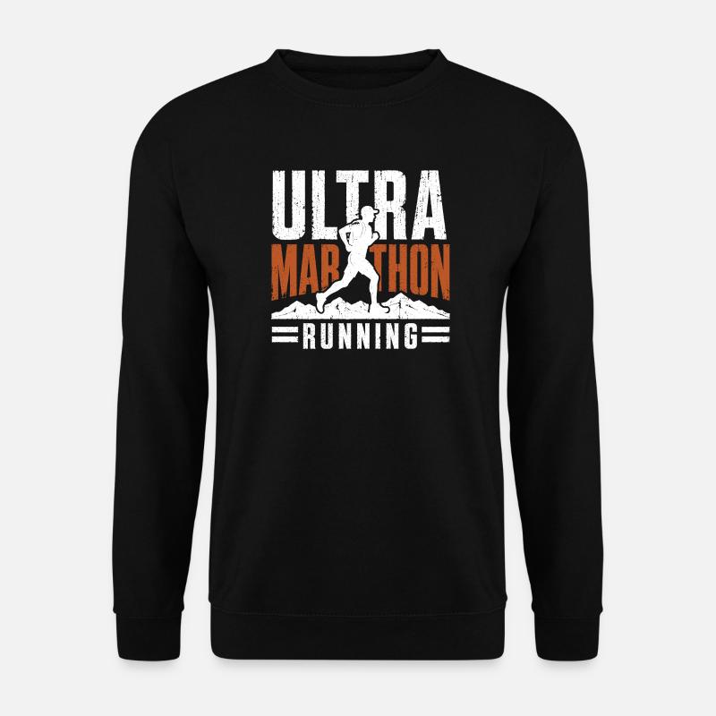 Ultra-Marathon-Lauf mit Stress - Unisex Pullover - Schwarz