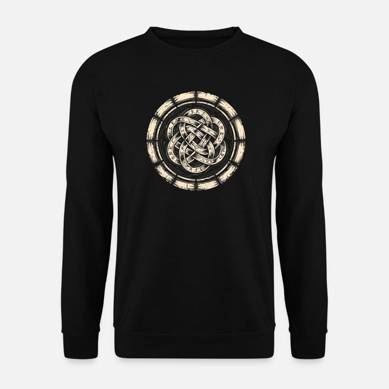 Norse Runes Schild-Patch | Wikingerwappen - Unisex Pullover - Schwarz