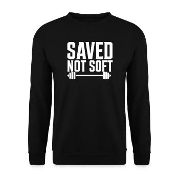 Foi chrétienne sauvée et pas douce Gym Fitness - Sweat-shirt Unisexe - noir - Devant - Alina (178cm) & Michal (187cm)
