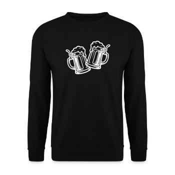 Icône de la bière qui encourage - Sweat-shirt Unisexe - noir - Devant - Alina (178cm) & Michal (187cm)