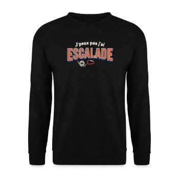 J'peux pas j'ai Escalade - Sweat-shirt Unisexe - noir - Devant - Alina (178cm) & Michal (187cm)