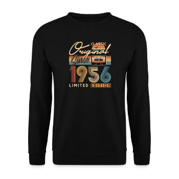 70e anniversaire, 70 ans - Sweat-shirt Unisexe - noir - Devant - Alina (178cm) & Michal (187cm)