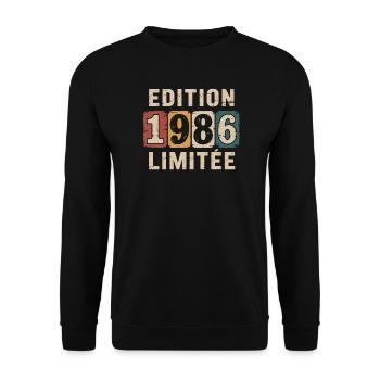 1986 Limited Edition - Unisex Sweatshirt - black - Front - Alina (178cm) & Michal (187cm)