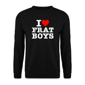 J’aime les garçons de fraternité - Sweat-shirt Unisexe - noir - Devant - Alina (178cm) & Michal (187cm)
