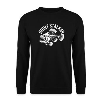 Pêche à l’os de squelettes de poissons Nightstalker - Sweat-shirt Unisexe - noir - Devant - Alina (178cm) & Michal (187cm)