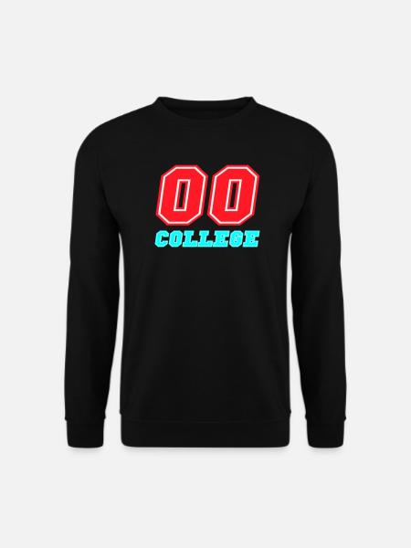 00 College Neon Emblem - Unisex Sweatshirt - black
