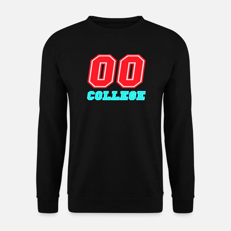 00 College Neon Emblem - Unisex Sweatshirt - black