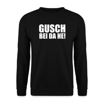 gusch_bei_da_he_oida_shirt_geschenk_lustig_wien - Sweat-shirt Unisexe - noir - Devant - Alina (178cm) & Michal (187cm)