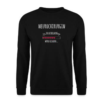 Neurochirurgin Ausbildung Medizinstudium Ärztin - Unisex Pullover - Schwarz - Vorne - Alina (178cm) & Michal (187cm)