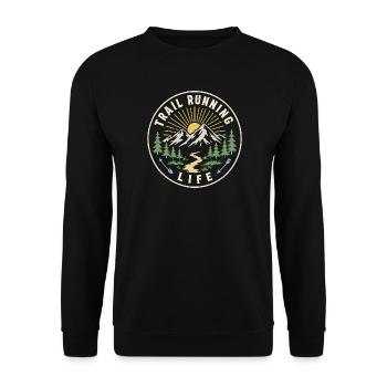 Trail Running Life - Unisex Sweatshirt - black - Front - Alina (178cm) & Michal (187cm)