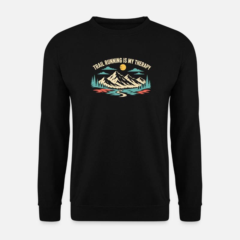 Trailrunning ist meine Therapie - Unisex Pullover - Schwarz