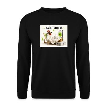 Nachtfrequenz Huhn im Sanatorium - Unisex Pullover - Schwarz - Vorne - Alina (178cm) & Michal (187cm)