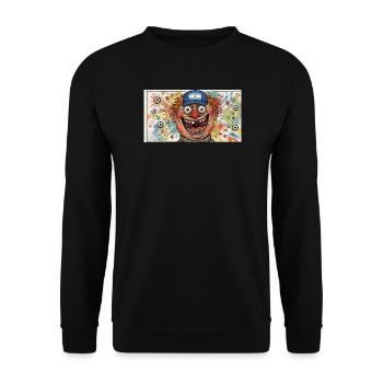 Un fan argentin avec le chaos footballistique - Sweat-shirt Unisexe - noir - Devant - Alina (178cm) & Michal (187cm)