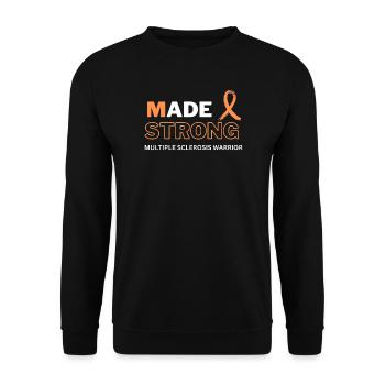 Multiple Sclerosis Strong MS Warrior Awareness - Unisex Sweatshirt - black - Front - Alina (178cm) & Michal (187cm)