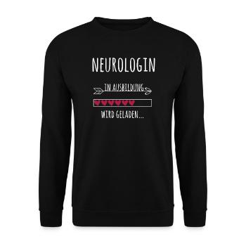 Neurologin Ausbildung Medizinstudium Ärztin - Unisex Pullover - Schwarz - Vorne - Alina (178cm) & Michal (187cm)