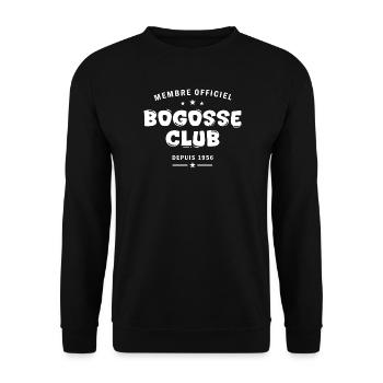 Bogosse club de puis 1956 anniversaire 70 ans - Sweat-shirt Unisexe - noir - Devant - Alina (178cm) & Michal (187cm)