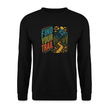 Montagnes - Trouvez votre sentier - Sweat-shirt Unisexe - noir - Devant - Alina (178cm) & Michal (187cm)