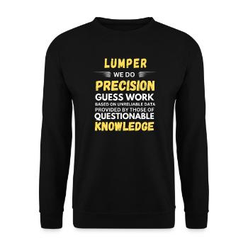 Lumper Précision Devine Entrepôt Drôle - Sweat-shirt Unisexe - noir - Devant - Alina (178cm) & Michal (187cm)