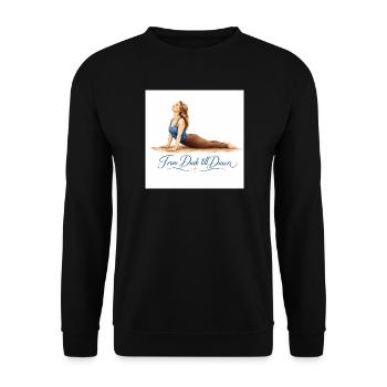 From Dusk till Dawn Yoga - Unisex Sweatshirt - black - Front - Alina (178cm) & Michal (187cm)