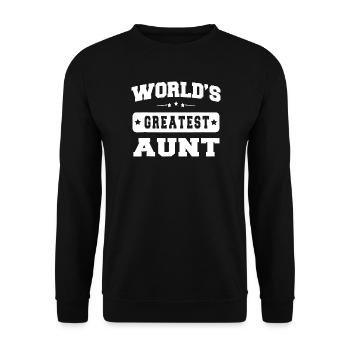 Die größte Tante der Welt - Unisex Pullover - Schwarz - Vorne - Alina (178cm) & Michal (187cm)