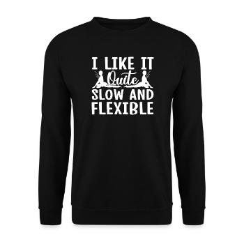 Les passionnés de Pilates aiment que ce soit lent et flexible - Sweat-shirt Unisexe - noir - Devant - Alina (178cm) & Michal (187cm)