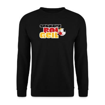 Fußball Motiv für die WM - Unisex Pullover - Schwarz - Vorne - Alina (178cm) & Michal (187cm)