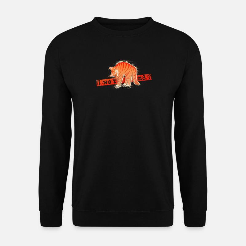 U wot m8 - Orange Katze - Unisex Pullover - Schwarz
