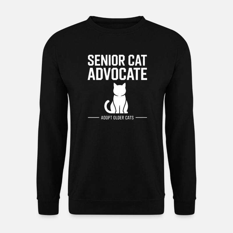 Senior-Katzen-Anwalt - Unisex Pullover - Schwarz