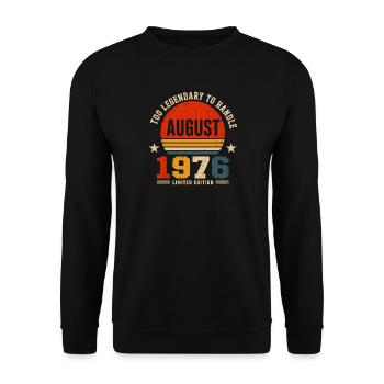 Août 1976 Vintage Sunset Limited - Sweat-shirt Unisexe - noir - Devant - Alina (178cm) & Michal (187cm)