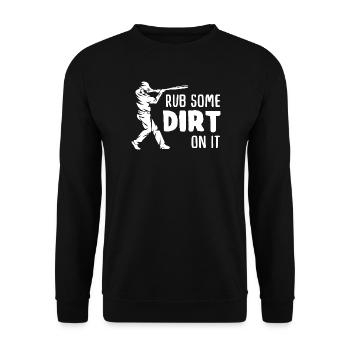 Rugged Digging Silhouette with Dirt Text - Unisex Sweatshirt - black - Front - Alina (178cm) & Michal (187cm)