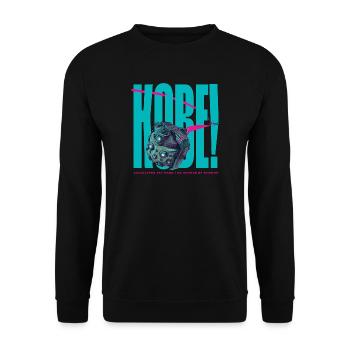 KOBE! Kalkulierte Sky Nade - Unisex Pullover - Schwarz - Vorne - Alina (178cm) & Michal (187cm)