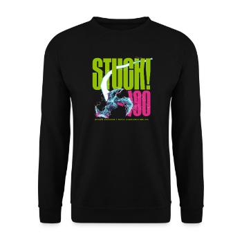 COINCÉ ! Bouclier 100 fissuré - Sweat-shirt Unisexe - noir - Devant - Alina (178cm) & Michal (187cm)