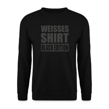 Weißes Shirt Black Edition - Unisex Pullover - Schwarz - Vorne - Alina (178cm) & Michal (187cm)