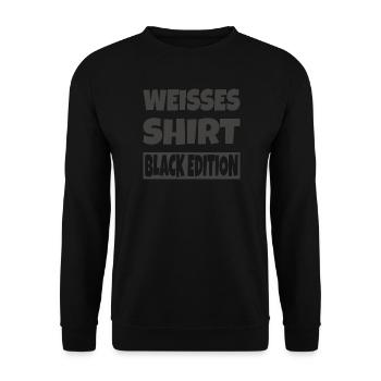 Chemise blanche - T-shirt édition noire - Sweat-shirt Unisexe - noir - Devant - Alina (178cm) & Michal (187cm)