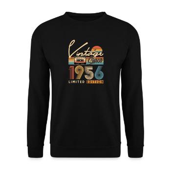 Anniversaire 70 Ans - Sweat-shirt Unisexe - noir - Devant - Alina (178cm) & Michal (187cm)