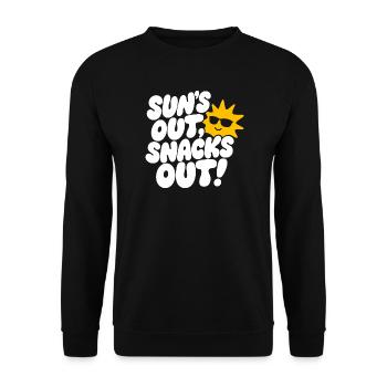 Suns Out Snacks Out Summer Design - Unisex Pullover - Schwarz - Vorne - Alina (178cm) & Michal (187cm)
