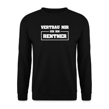 Beruf Rentner - Unisex Pullover - Schwarz - Vorne - Alina (178cm) & Michal (187cm)