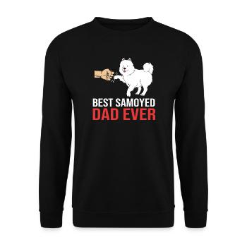 Samoyed - Unisex Sweatshirt - black - Front - Alina (178cm) & Michal (187cm)