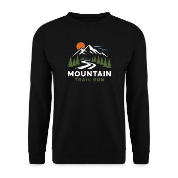 Mountain Trail Run - Unisex Sweatshirt - black - Front - Alina (178cm) & Michal (187cm)