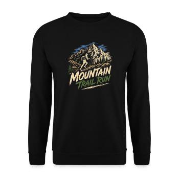 Mountain Trail Run - Unisex Sweatshirt - black - Front - Alina (178cm) & Michal (187cm)