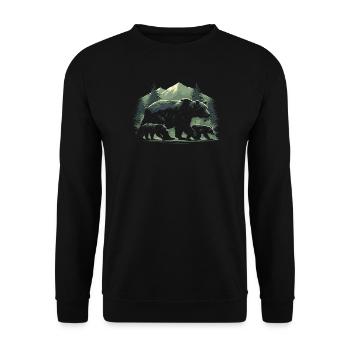 Sentier de l’Ours à Pine Dawn - Sweat-shirt Unisexe - noir - Devant - Alina (178cm) & Michal (187cm)
