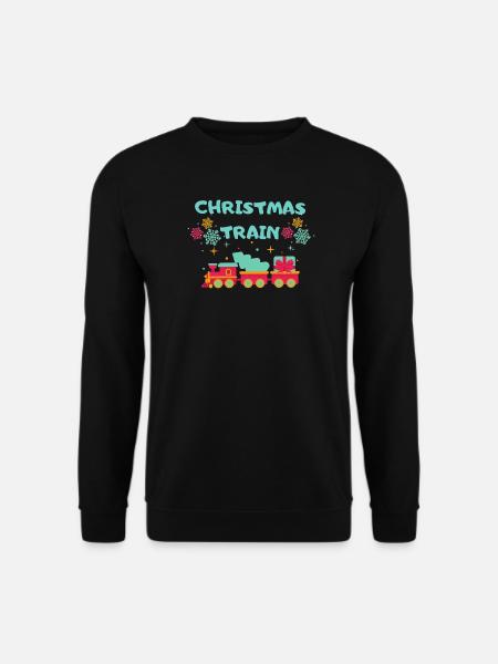 Christmas Train - Unisex Sweatshirt - black