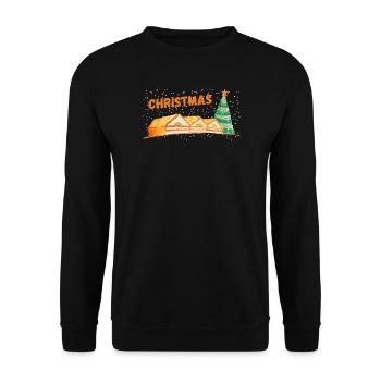 Christmas Village - Unisex Sweatshirt - black - Front - Alina (178cm) & Michal (187cm)